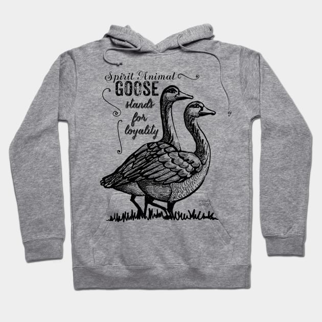 Spirit animal - Goose - black Hoodie by mnutz